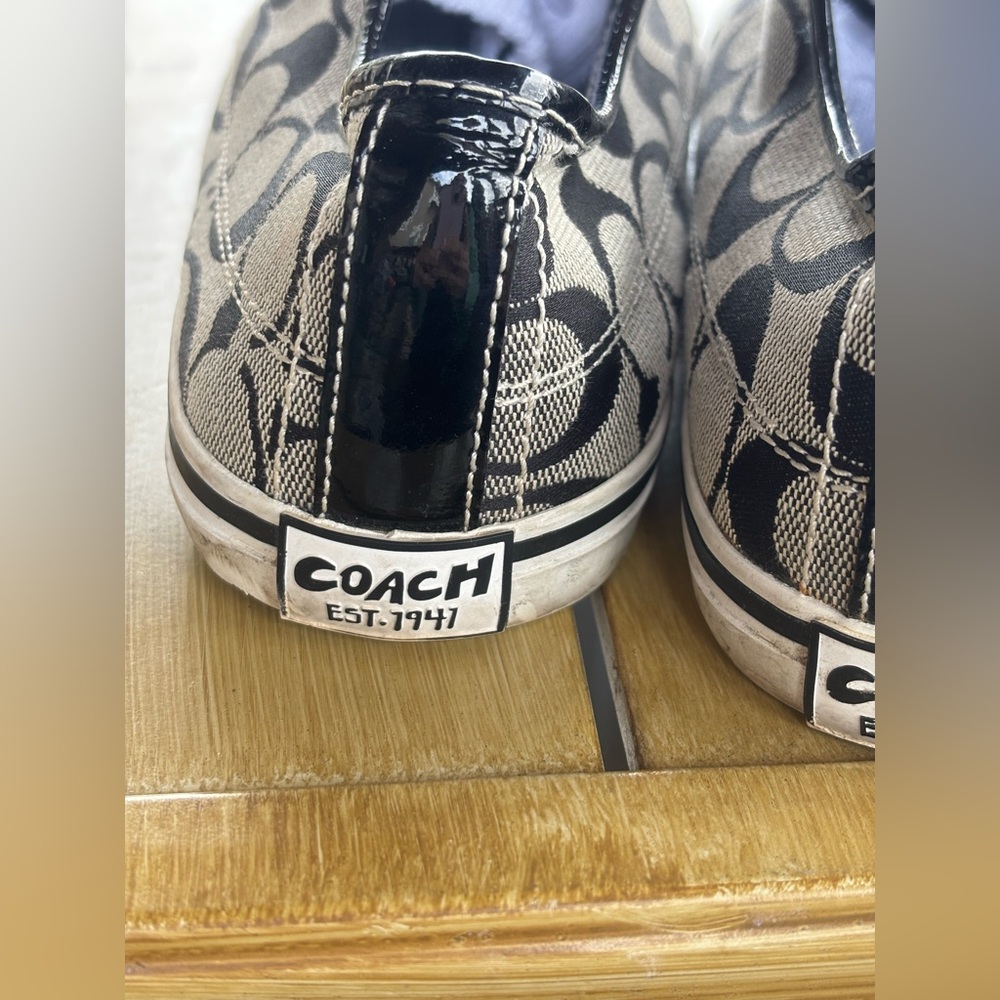 Coach slip on sneaker, black and white 
Size 8 1/2 B - Picture 4 of 10
